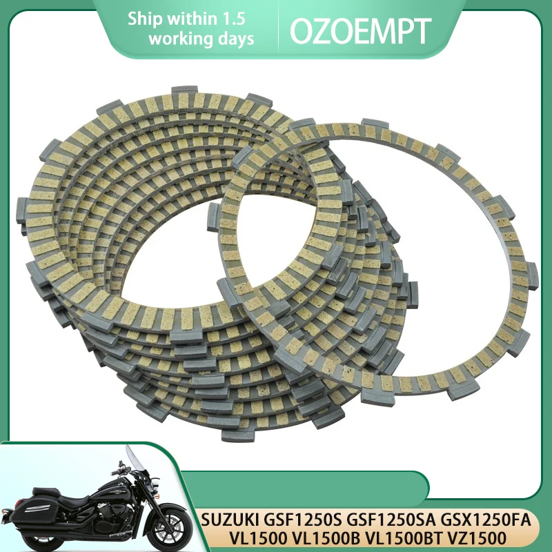 OZOEMPT Fibrous Clutch plate Apply to SUZUKI GSF1250S GSF1250SA GSX1250FA VL1500 VL1500B VL1500BT VZ1500