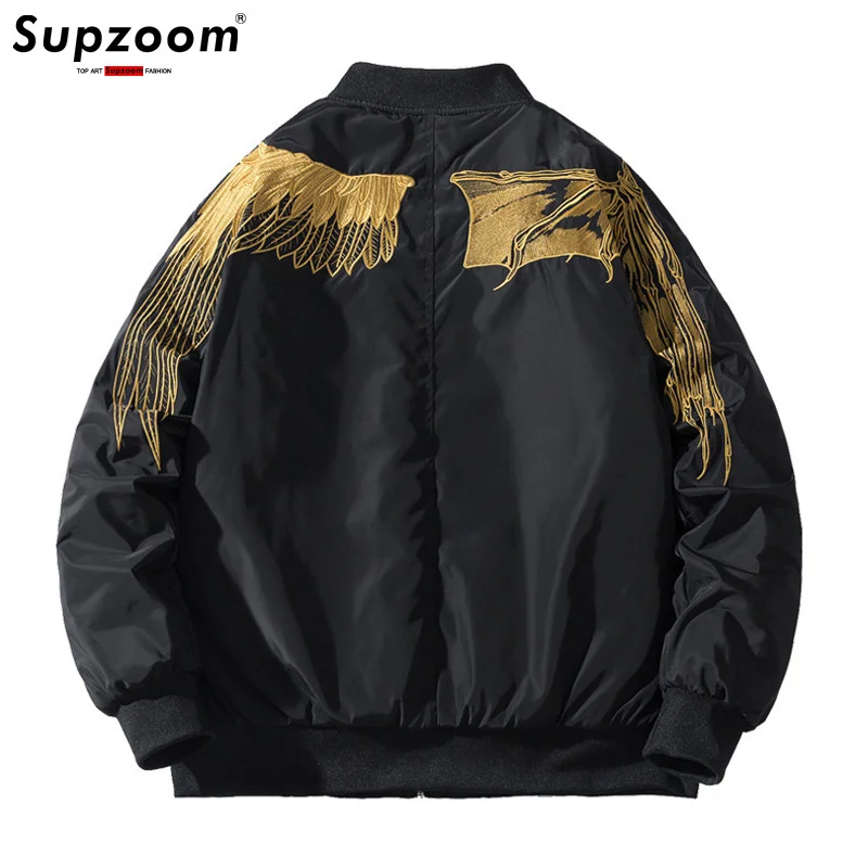 Arrival 2023 New Zipper Cotton Liner Rib Sleeve Embroidery Bomber Jacket Popular Embroidered Flight Suit Baseball Coat