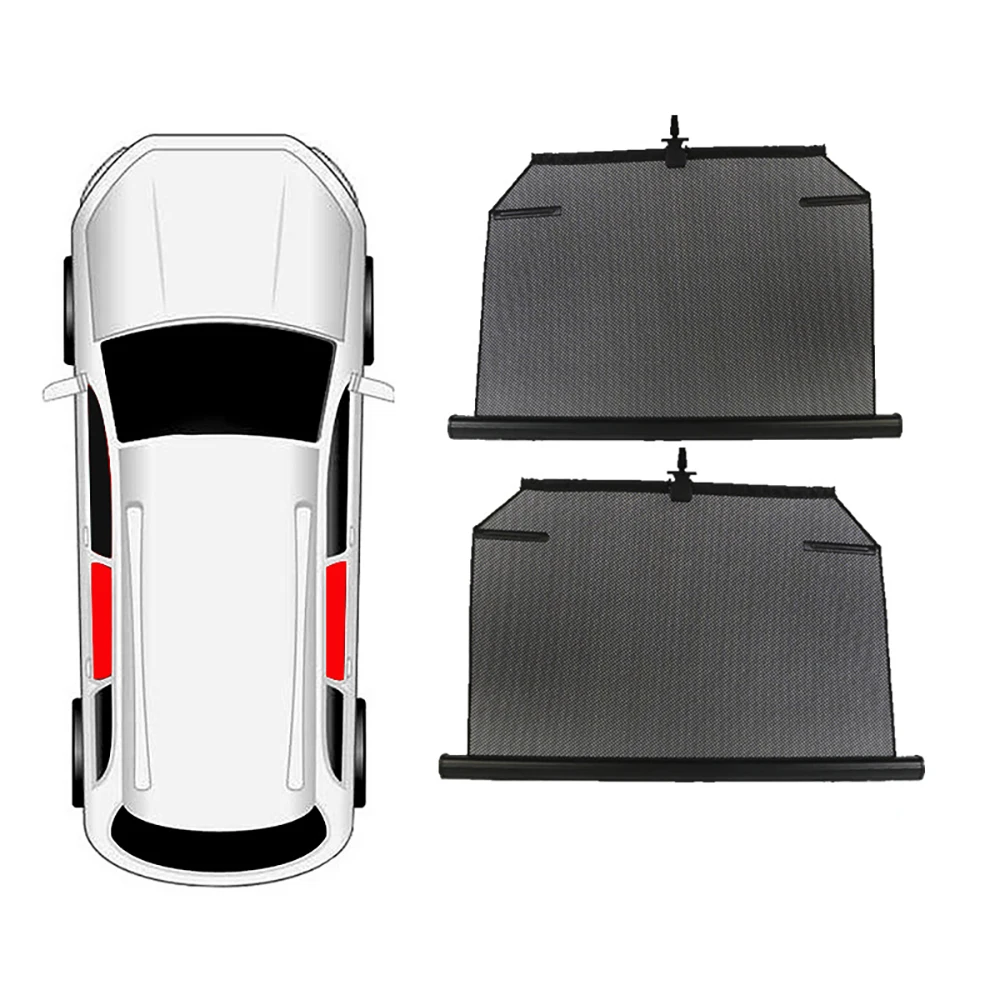 2pcs Car Side Window Sun Shades Window Shield Sun Shade Blocker UV Protection Breathable Mesh Screen Cover