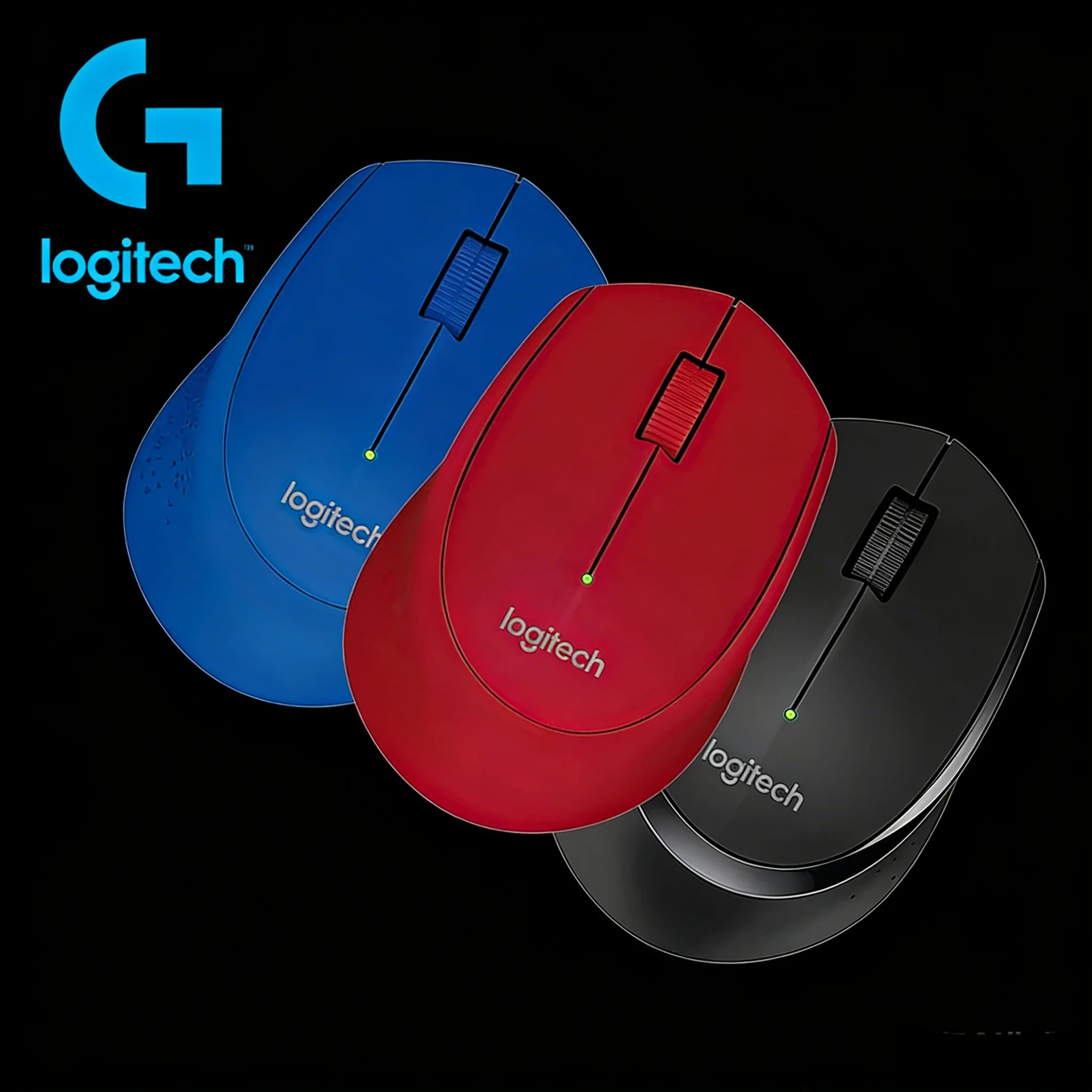 

Беспроводная мышь Logitech M280, USB-приемник Logitech, эргономичная, прочная батарея, красочная стильная для ПК, ноутбука и ежедневного использования