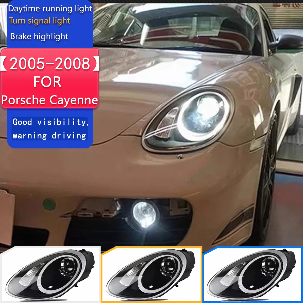 

Car Styling for Porsche Cayman 987 Headlights 2005-2008 Boxter LED Headlight DRL High Low Beam Xenon Head Lamp Accessories