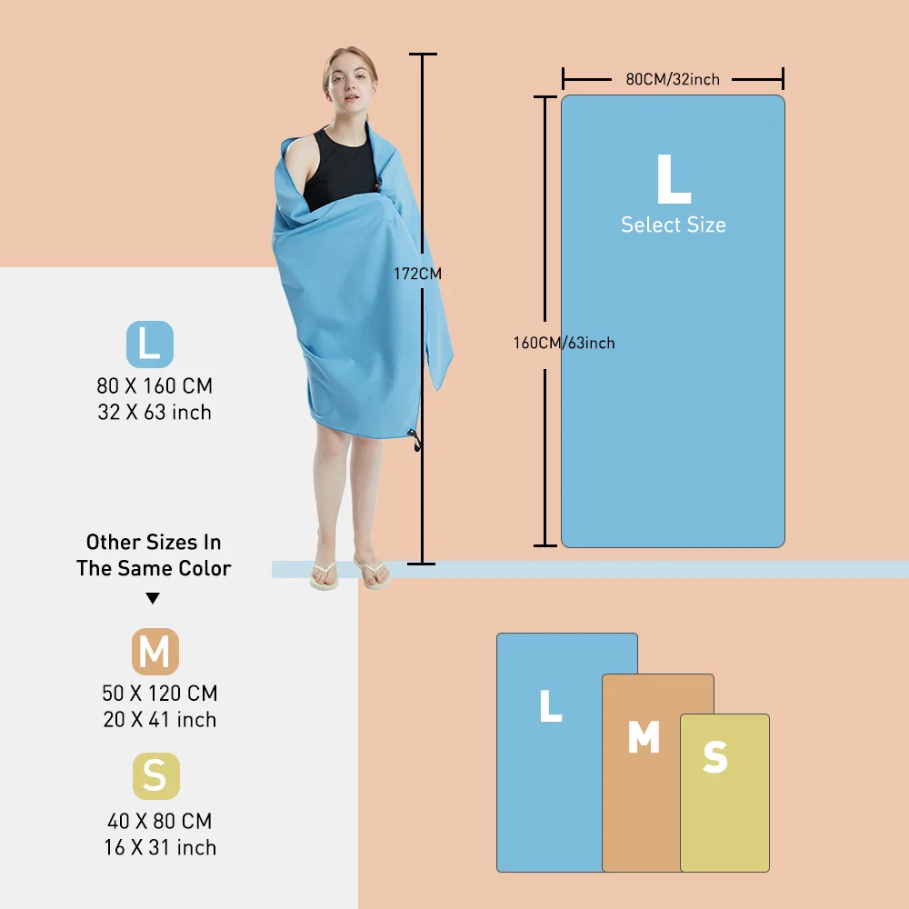 Asciugamano in microfibra asciugamano ad asciugatura rapida asciugamano da viaggio asciugamano sportivo asciugamano da spiaggia asciugamano leggero
