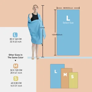 Microfiber Quick Dry Sports Khăn, khăn bãi biển, chống cát, mềm, nhẹ, phù hợp để bơi, yoga, phòng tập thể dục, du lịch 8 Khăn phòng tập thể dục bán hàng chính - 7