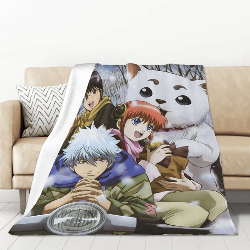 

Microfiber Blanket Gintama Furry Plaid on the Sofa Blankets Plush Bedspread Bed Bedding Throw Knee Throws Bedspreads Baby Fluffy