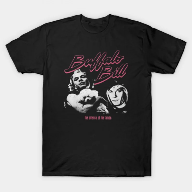 

Buffalo Bill & Dog Silence of the lambs Horror movie Hannibal Gift t shirt Dr Lecter Scary Cannibal Graphic Clothes All size Tee