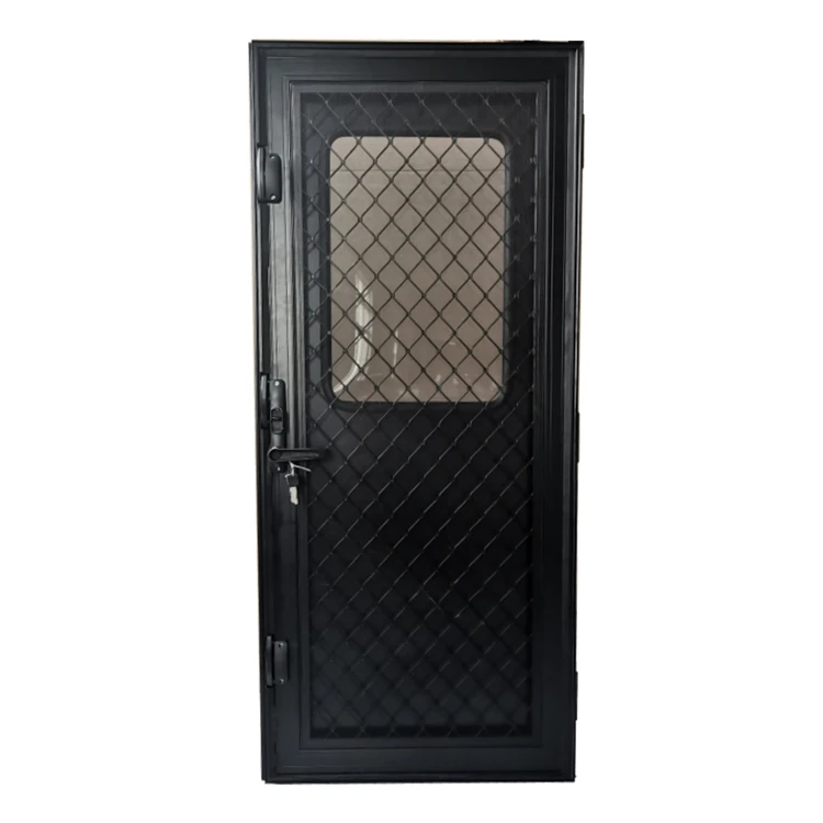 Aluminum Alloy Frame E-mark Certified Acrylic Glass Three-point Linkage Lock Caravan Door With Screen Door