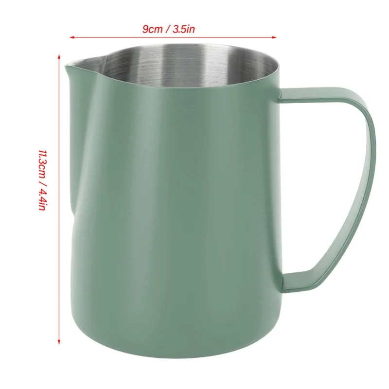 600ML Coffee Frothing Cup 304 Stainless Steel Milk Frother Jug Point Mouth Latte Art Pitcher With Inner Scale