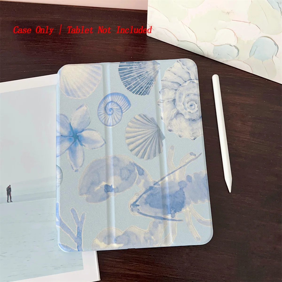 

Trendy Blue Underwater Flora & Fauna iPad Case For Apple iPad Pro 11/12.9 Air 3/4 10.9 Inch Mini 6 Fashion Cover