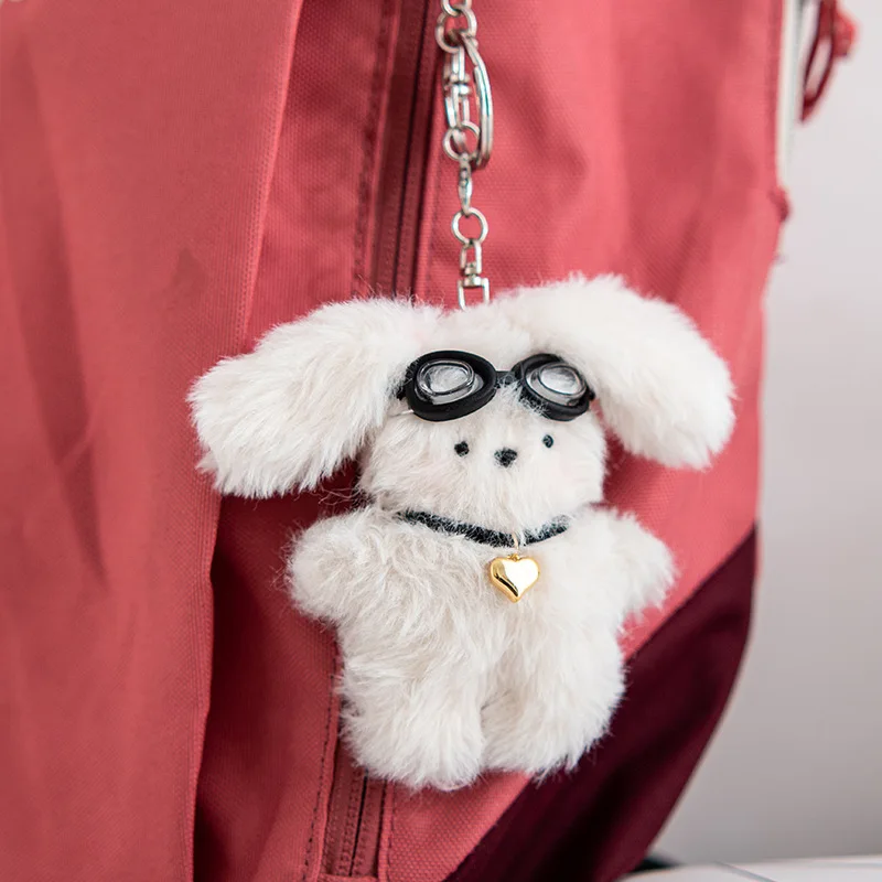 

8cm Rabbit Plush Pendant School Bag Keychain Plush Toy Cute Creative Doll Student Couple Schoolbag Car Keys Cartoon Rabbit Dolls