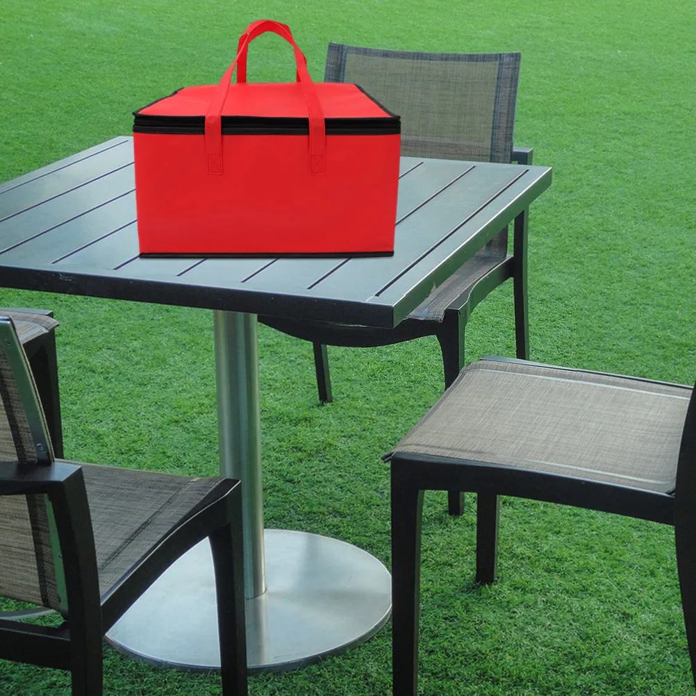 

Insulated Food Bag Premium Non-Woven Thermal Lunch Box For Bento Storage Pizza Tote Seafood Cooler Bag Portable Meal Delivery