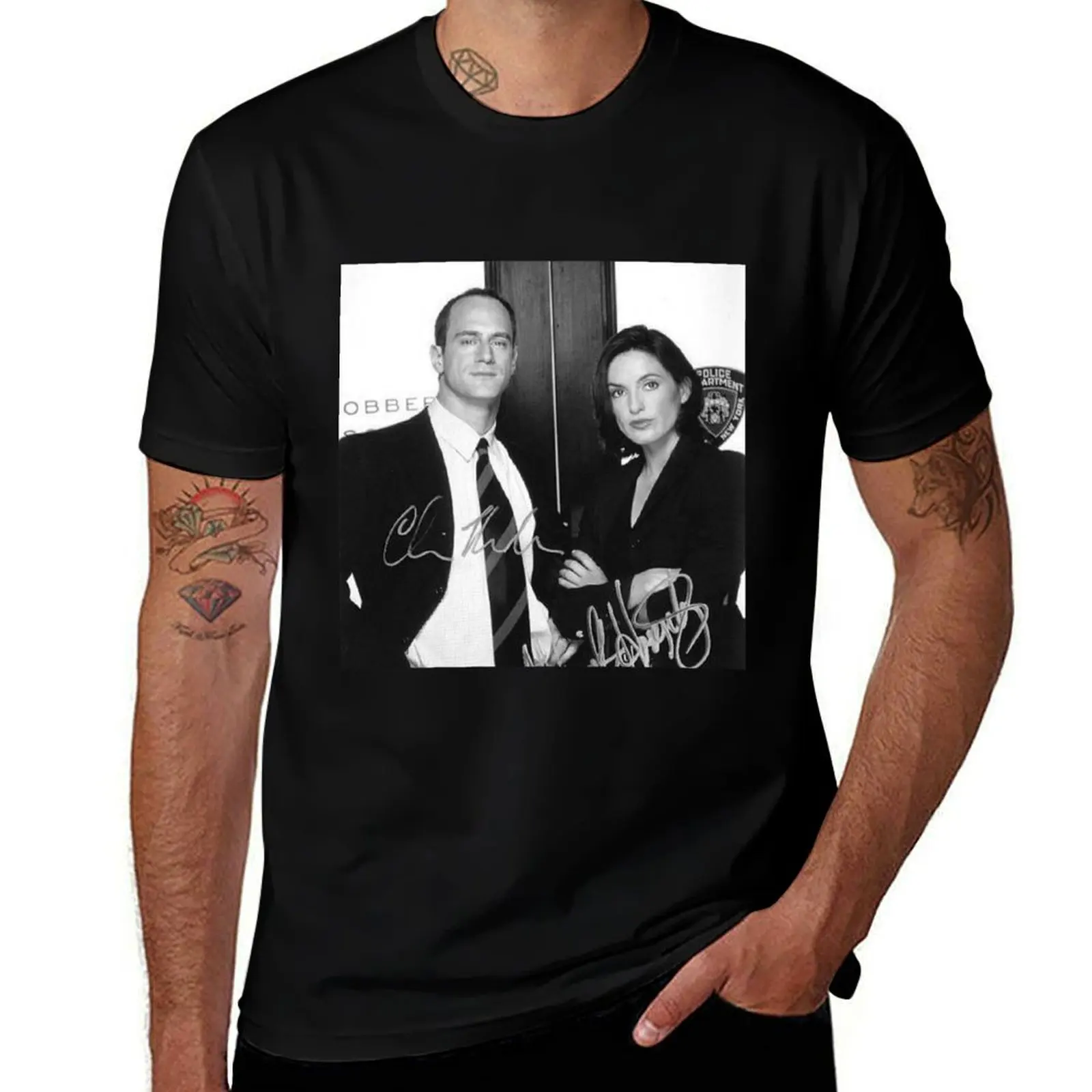 

Olivia Benson and Elliot Stabler T T-Shirt anime figures sublime kawaii clothes custom shirt Men's t-shirt