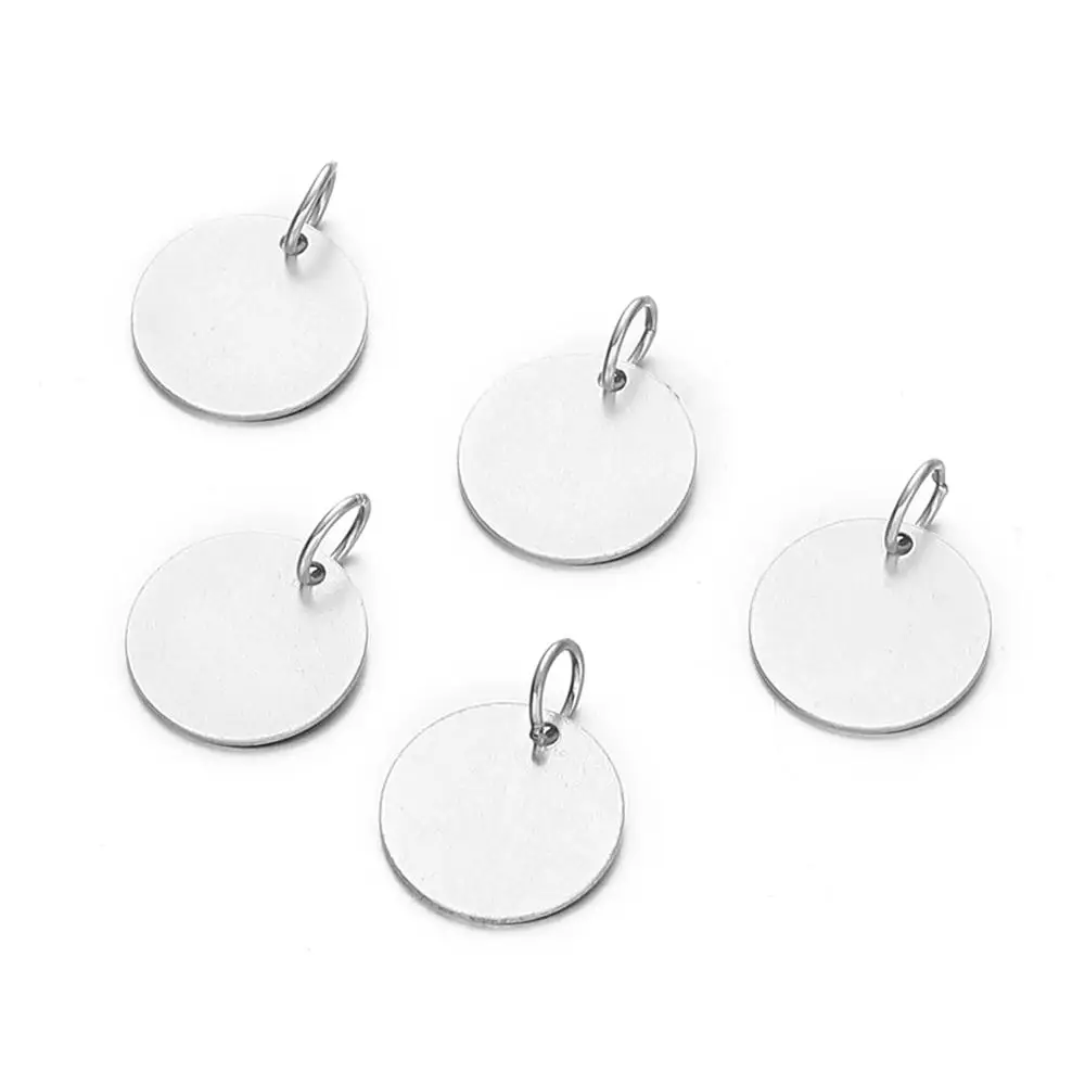

5 шт./лот, подвеска в виде диска из стерлингового серебра 925 пробы для ювелирных изделий, DIY фурнитура, диск ручной работы, монета, круглый кулон, аксессуары