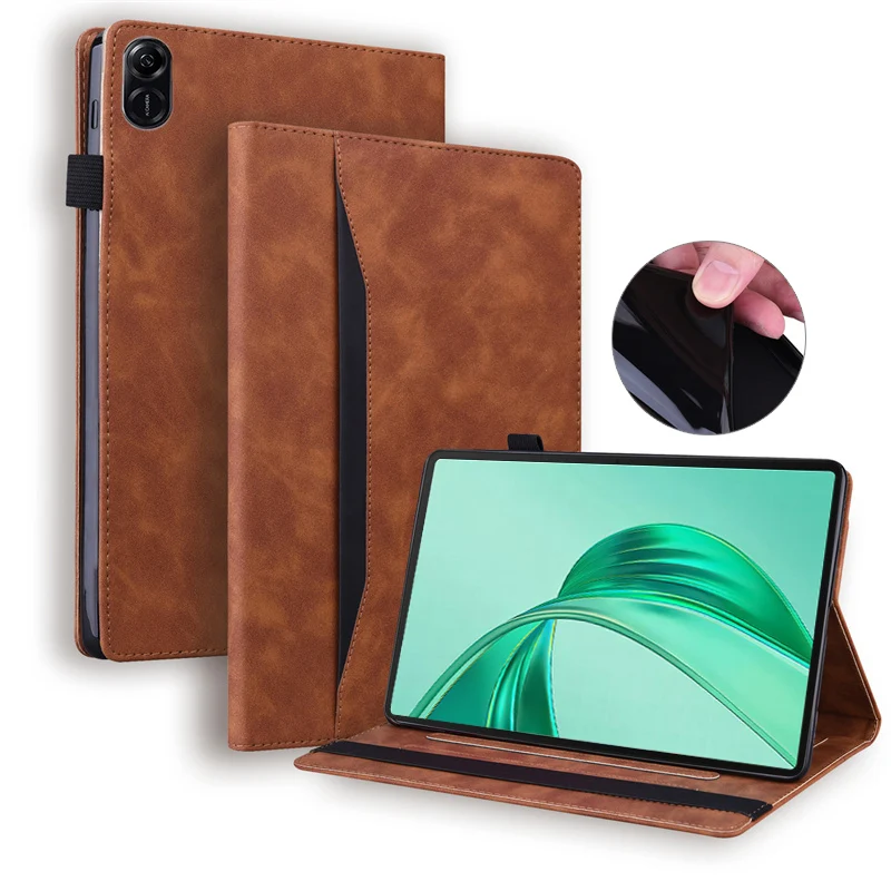 Case for Honor Pad X8a 11 inch 2024 PU Leather Soft TPU Back Business Folio Tablet Case for HonorPad Honor Pad X8a PadX8a Cover