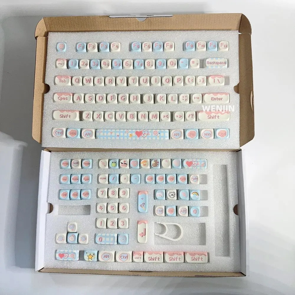 

MOA/Original Highly Butterscotch 128 Keys PBT Sublimation Mechanical Keyboard Keycaps Cartoon Rounded Cute