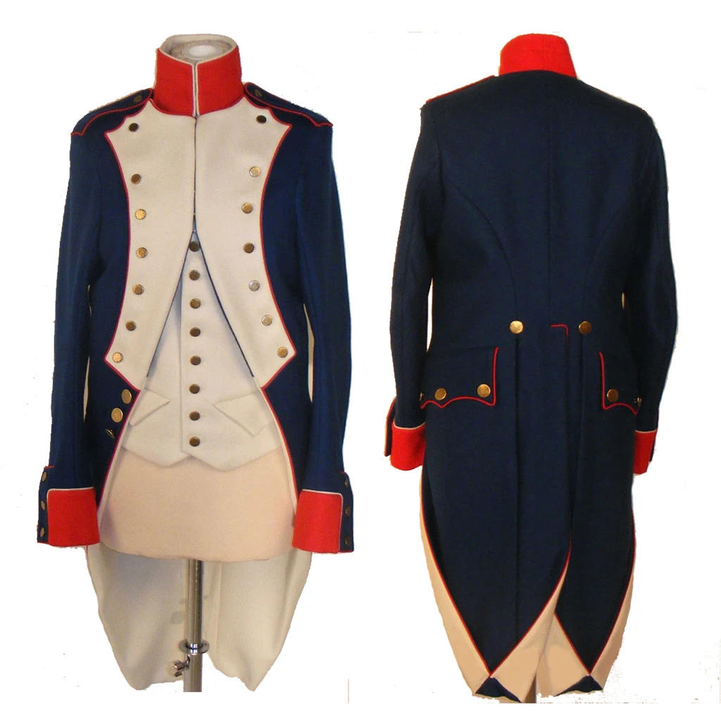 Men's Victorian Civil War Gothic Steampunk Military Navy Cosplay Costume Outfits British War Hussar Jacket With Vest Set