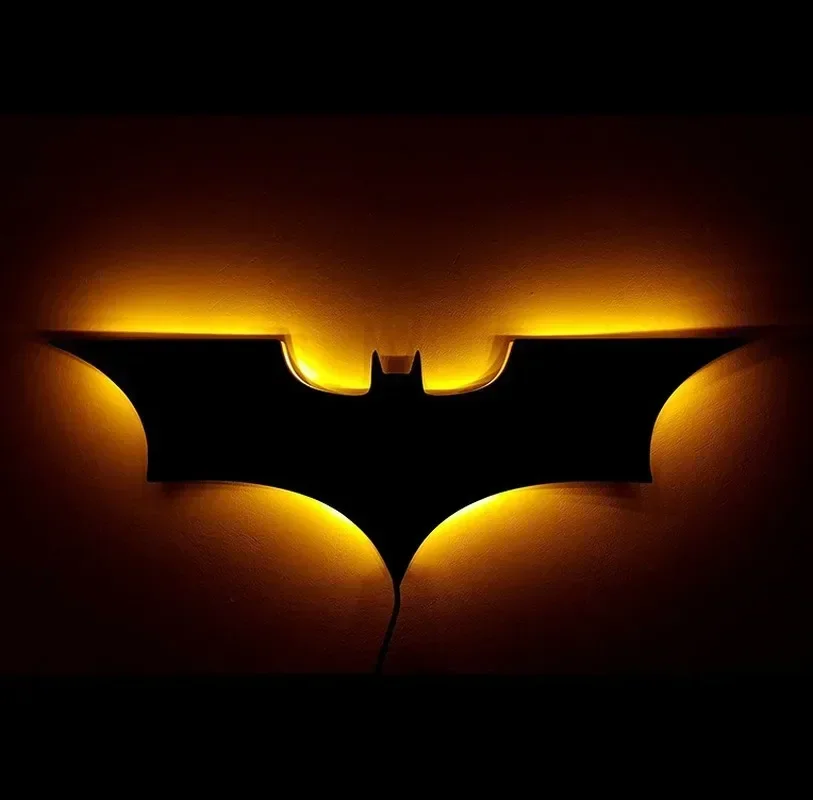 Novelty Cool LED Wall Lights with Wireless Remote Control and Color Change Bat Wings Shape Bedside Light Atmosphere Logo Lamps