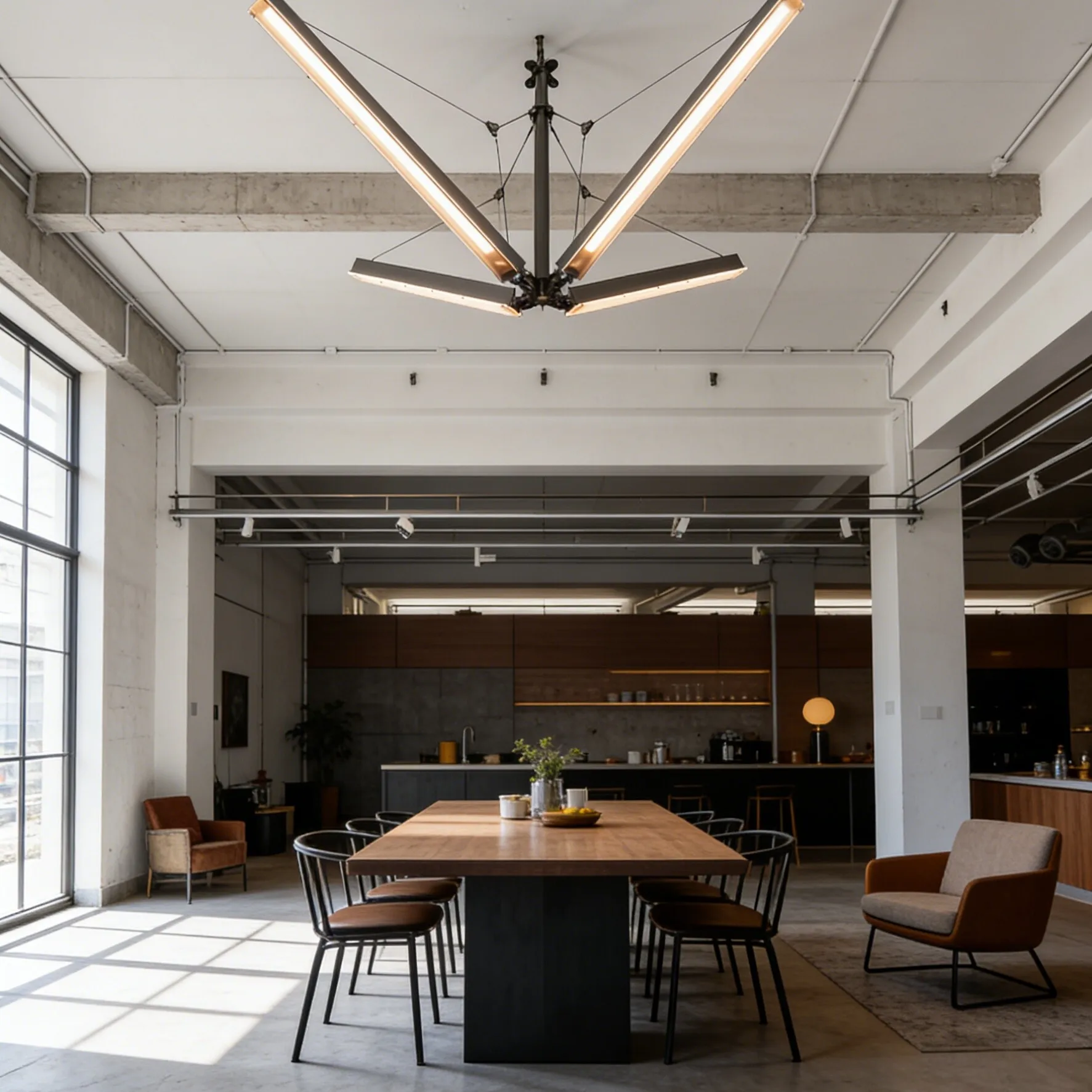 Metal heterosexual cross chandelier industrial wind creative lamp art lamp
