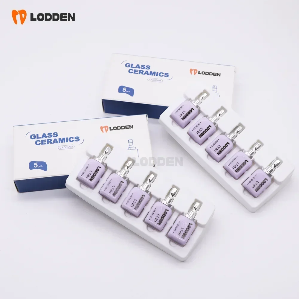 2 Boxes Dental Lithium Disilicate C14 Glass Ceramic Blocks HT/ LT for Dental Lab CAD/CAM 18-15-13 Cube 10Pieces Lodden Materials