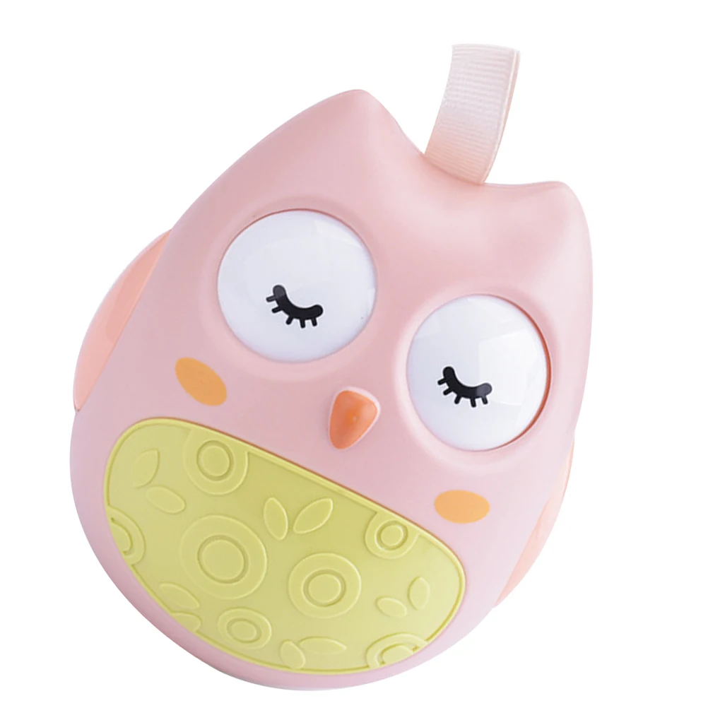 Schattige Uil Muzikale Rammelaar Roze Duurzaam Veilig Baby Kinderwagen Autostoeltje -Poly Educatief Ontwikkeling