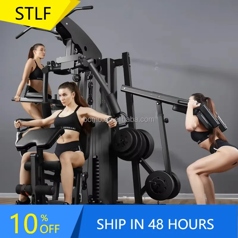 

YTYINZoshine Customized Combination Trainer 3-Person Power Cage Fitness Home Indoor Set Combo Gym Exercise Equipment Single Stat