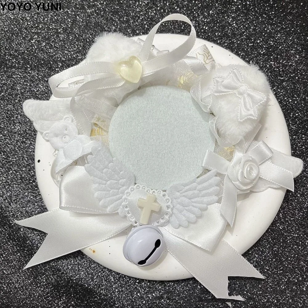 Plush Ear Anime Badge Display Base with Wings Lacework Anime Itabag Display Holder Colorful Handmade