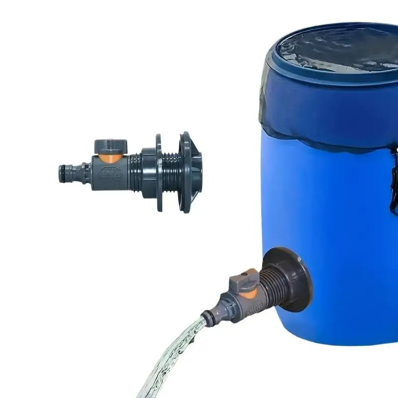 ~1/2 Inch PVC Spigot Rain Faucet Kit For Rain Barrels Aquariums Water Tanks Tubs Pools Garden Hose Fitting