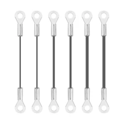 2pcs Black Encapsulated Stainless Steel Fisheye Terminals Safety Anti-fall Wei Wire Rope Can Be Used For Light Fittings