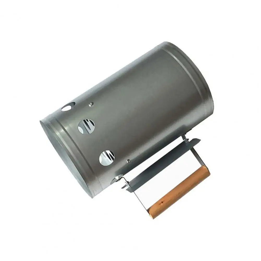 Fire-in Bucket Charcoal Starter Deformation-resistant Chimneys Starter Charcoal Chimney Starter with Wooden for Bbq for Barbecue