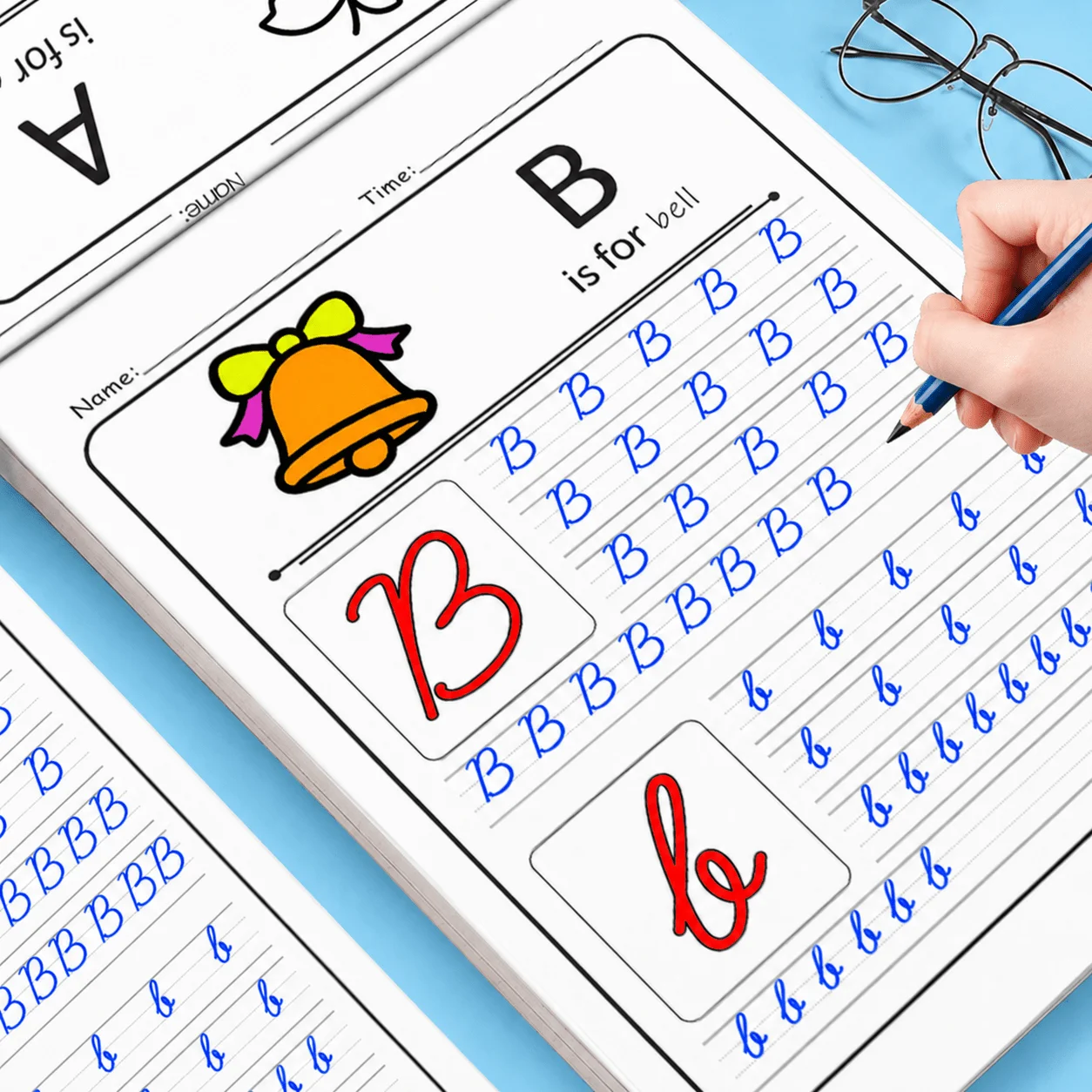Cursive Handwriting Workbook for Beginners 32 Pages Alphabet Words Sentence Tracing Practice Kids English Cursive Writing Book