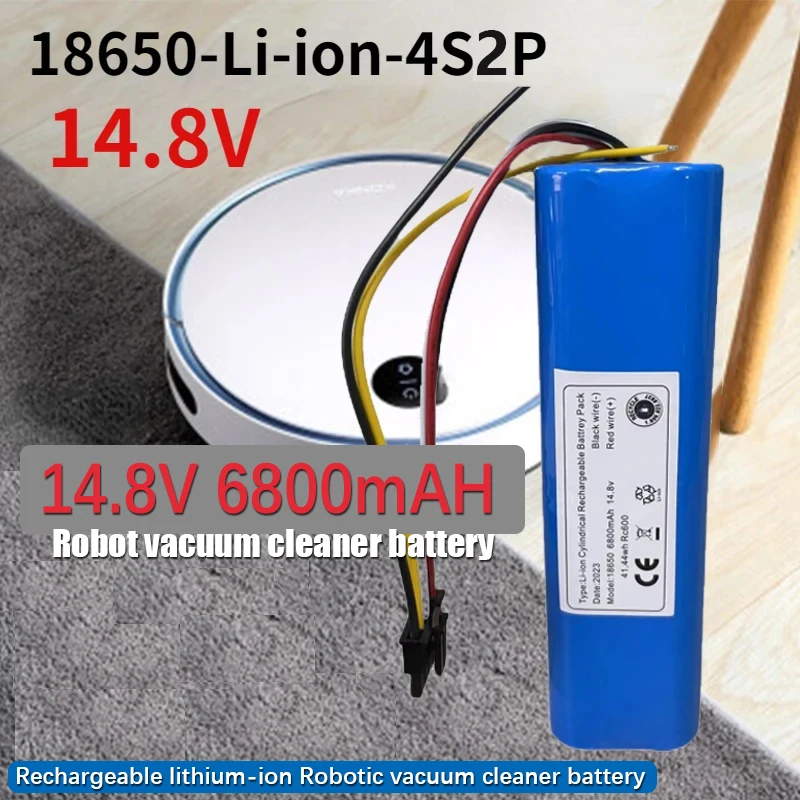 14.8V 6800mAh 18650 m26 4s2p Lithium Ion Battery Pro M9 Pro M8 Pro M7 R1 Rechargeable Lithium Ion Robot Vacuum Cleaner