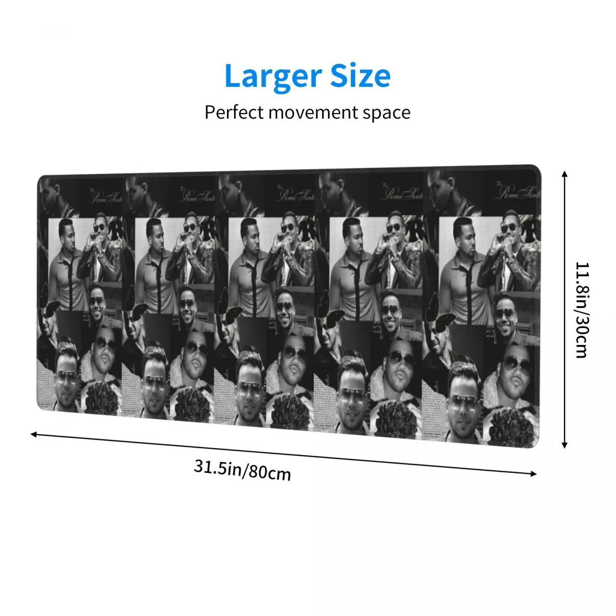 Latin Singer Romeo Santos Large Mouse Pad Computer Keyboard Mouse Mat Gaming PC Laptop Desk Mat Office Accessories Table Mats