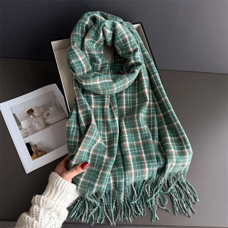 

68*200 см Ретро Классика Плед Дизайнер Роскошный Зимний Шарф Женский Кашемировый Шаль Открытое Одеяло Обертывание Пашмина Кисточка Теплая Леди