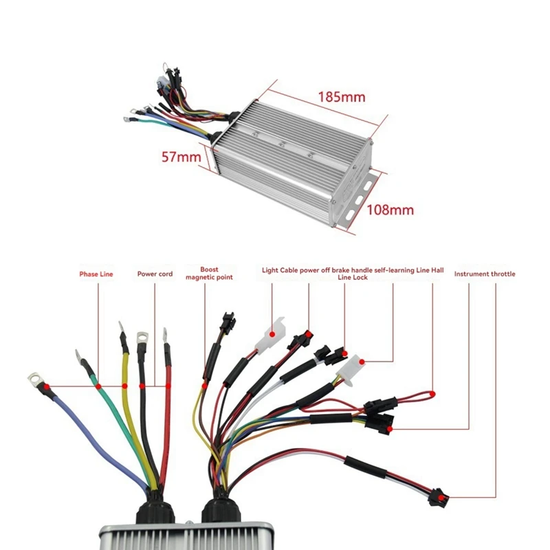 High-Power Motors Lithium-Ion Power-Assisted Conversion Parts H-100 Color Screen Meter With 60A Three-Mode Sine Wave Kit image 6