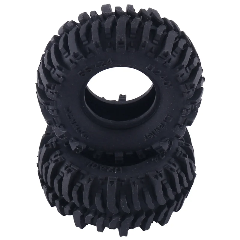 8 Buah 55X24Mm 1.0 Ban Karet Ban Roda untuk 1/18 1/24 RC Perayap Mobil Axial SCX24 AX24 FMS FCX24 TRX4M Suku Cadang Peningkatan