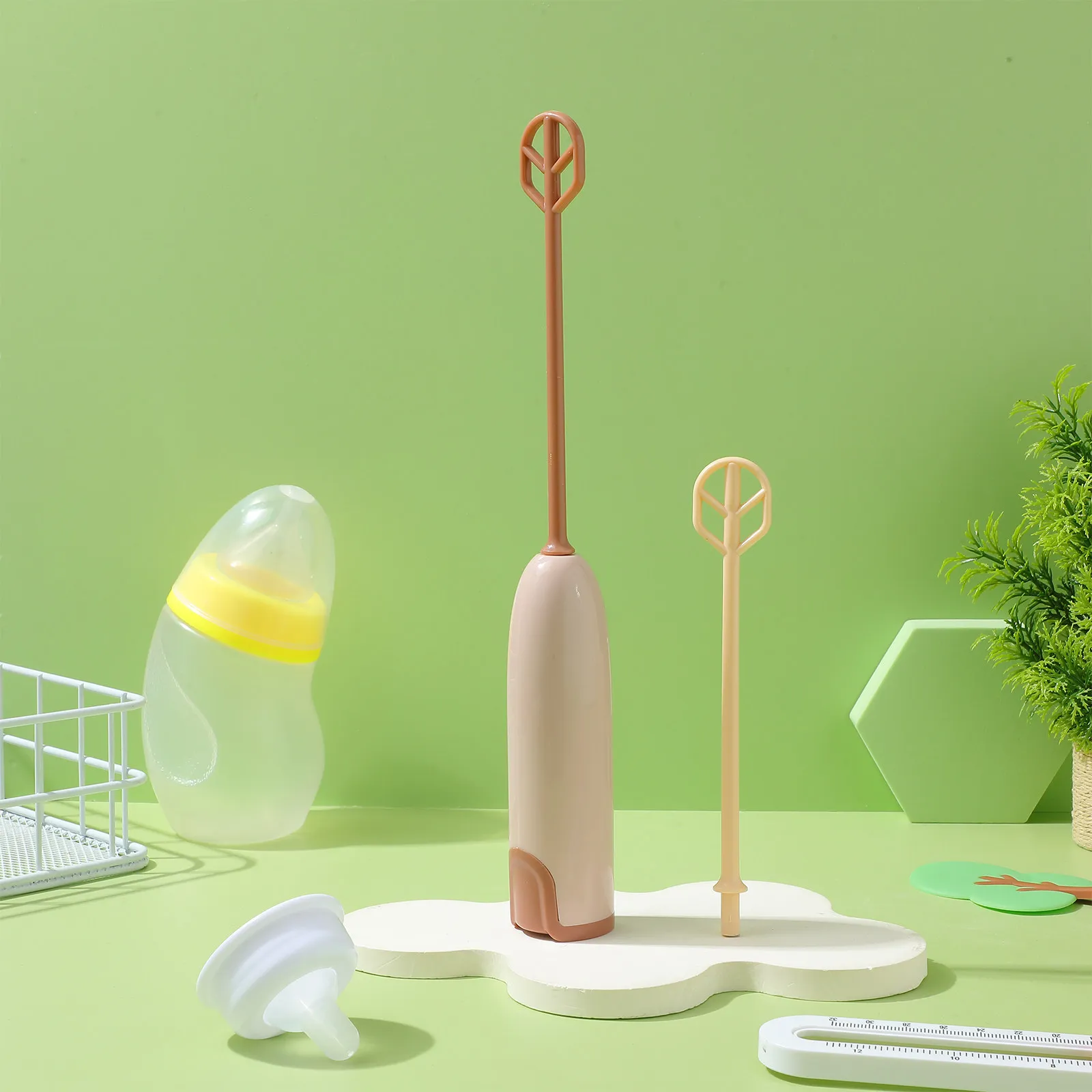 

1Set Electric Milk Powder Mixer Mini Handheld Stirrer for Infant Formula Coffee Juice Portable Drink Mixer with Detachable Wand