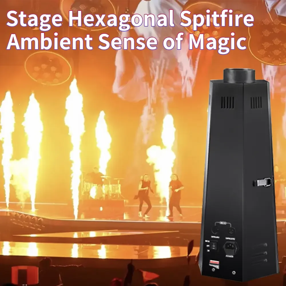 200W 90-240V 6 Angle High Altitude Flamethrower 6 Channel DMX512 Remote Multicolor Metal Outdoor Event Stage Special Effects