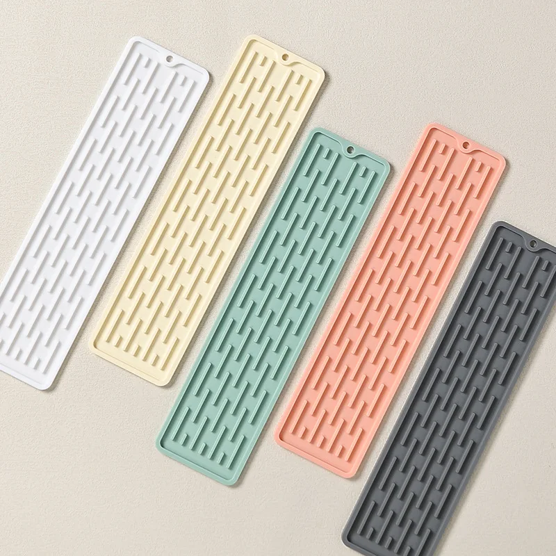 Silicone Tableware Drainage Pad Kitchen Sink Bar Countertop Pad Cutting Board Anti Slip Bowl Chopsticks Water Filter Cup Pad
