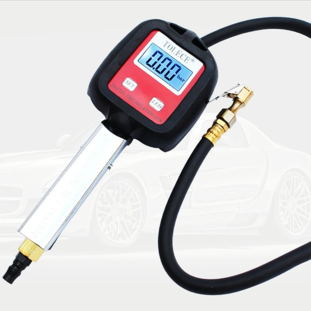 AK-47 Digital Tire Inflator Tyre Air Pressure Monitor High Precision Tire Pressure Gauge Tyre Pressure Tester With Deflation