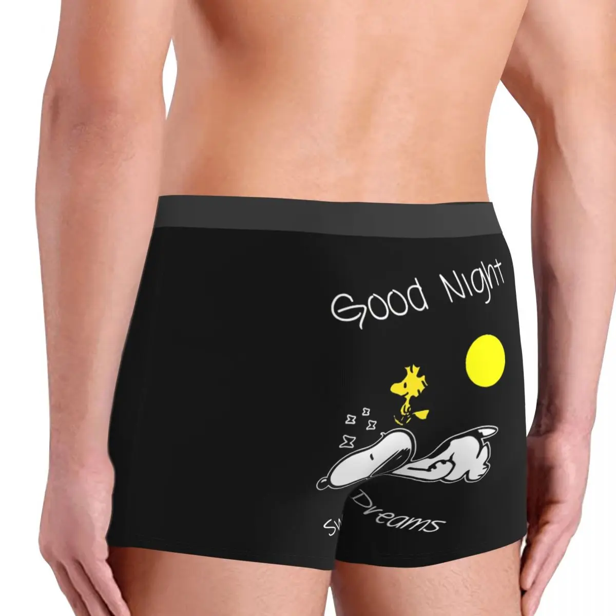 Snoopys Boxer Brief ชุดชั้นในคุณภาพสูงชายนักมวยกางเกงขาสั้นพิมพ์ Oversize Underpants