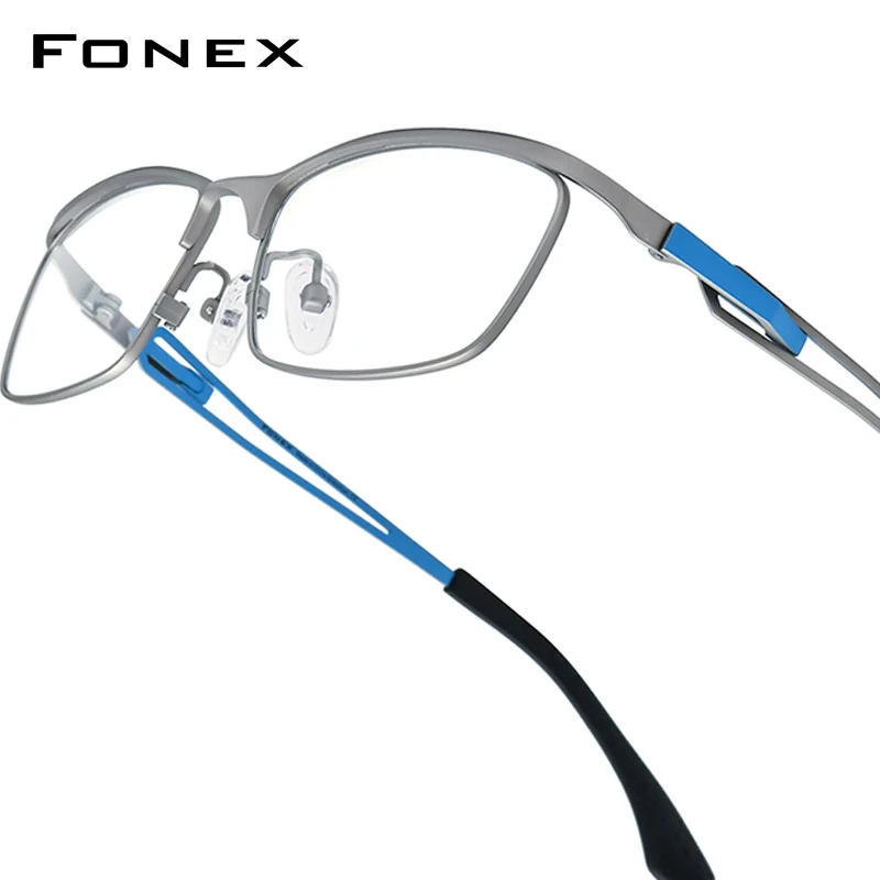 

FONEX Titanium Glasses Frame Men Famous Brand Design Square Eyeglasses Japanese Ultralight-Weight High-end Quality Eyewear 85775