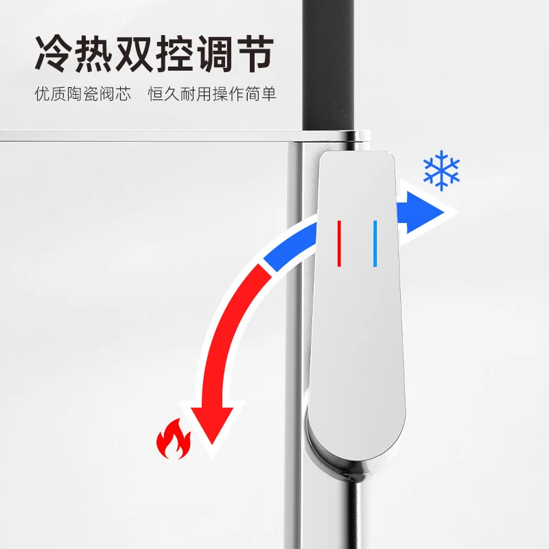 

All copper high-end kitchen, faucet universal rotation soft water hot and cold vegetable basin sink, faucet