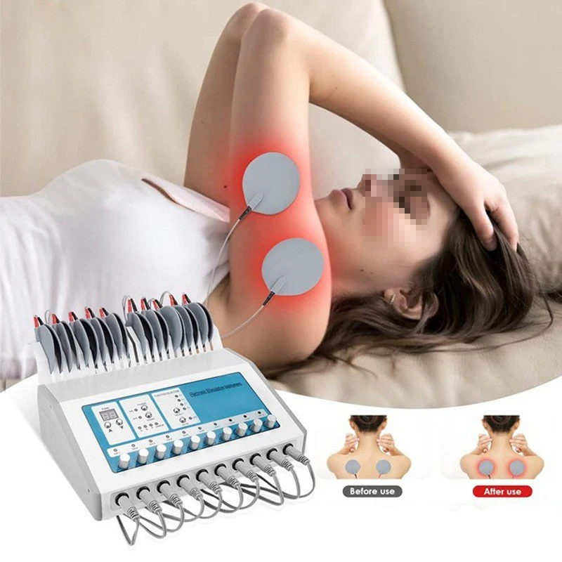 แผ่นแปะนวด 10 แผ่น อุปกรณ์พยาบาล กระแสไฟฟ้าระดับไมโคร EMS การขับเคลื่อนเส้นเมอริเดียน เครื่องนวดเพื่อความงาม