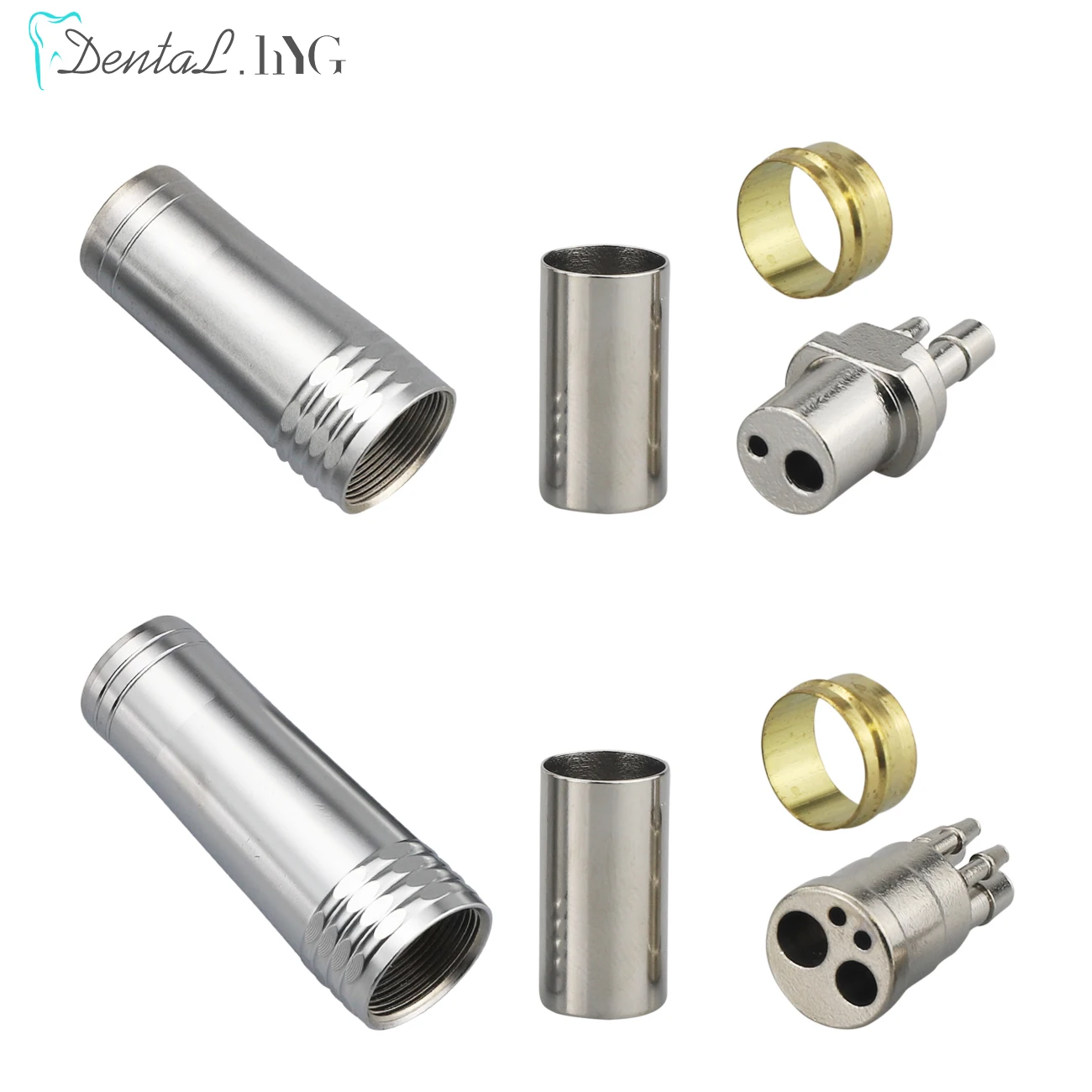 5pcs/Lot Dental Handpiece Connector 4 Holes 2 Holes Dental Turbine Adapter Hole Change For High Speed Handpiece Spare Parts