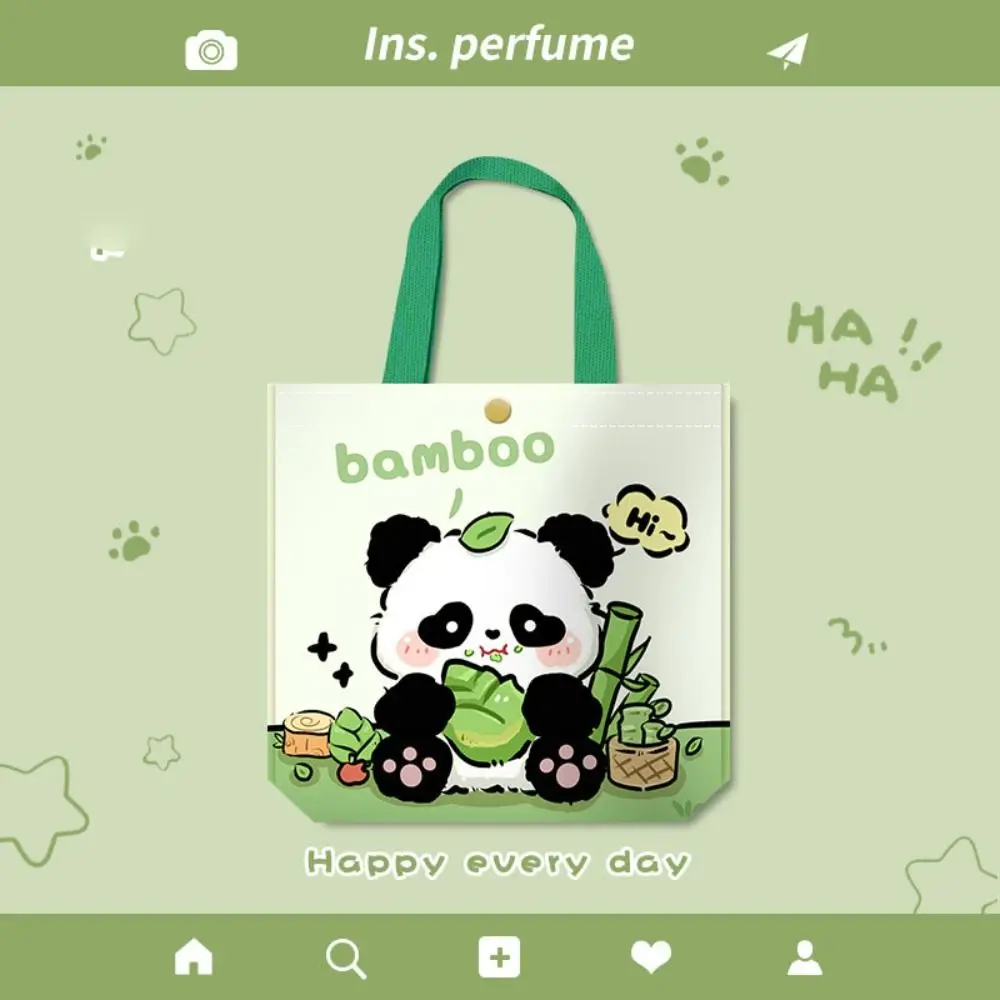 

Gifts Portable New Panda Tote Bag Large Capacity Wrist Bag Canvas Bag Panda Snack Bag Coin Bag Work Commuting Handbags