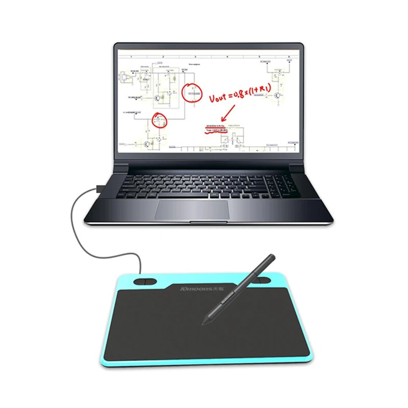 10Moons T503 Digital Board Can Be Connected To The Cell Phone Hand Drawing Board Computer Painting Drawing Board Durable White