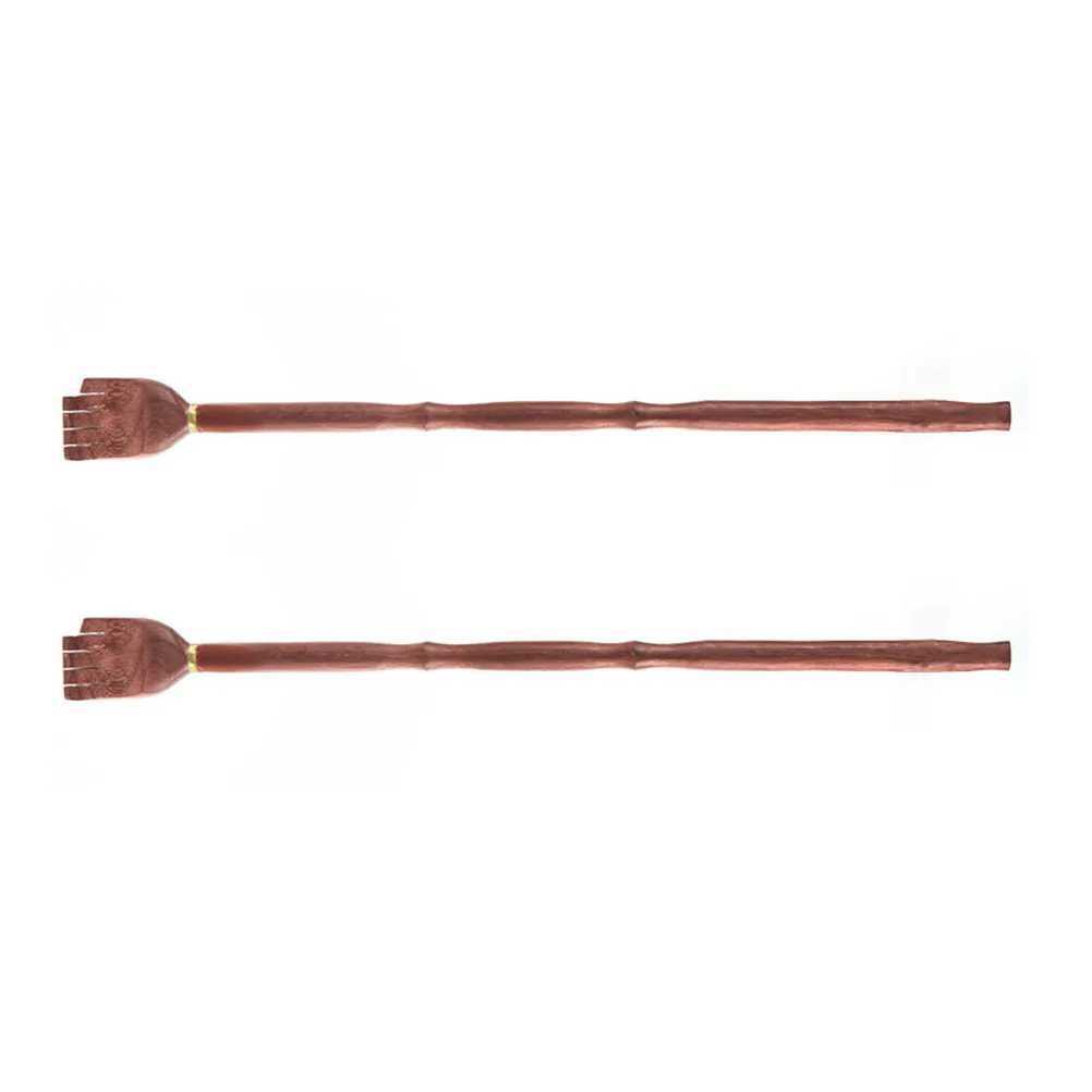 Wooden Back Scratcher 2pcs – Ergonomic Anti-Itch Massager with Rounded Grasping Teeth, Portable Durable Tool