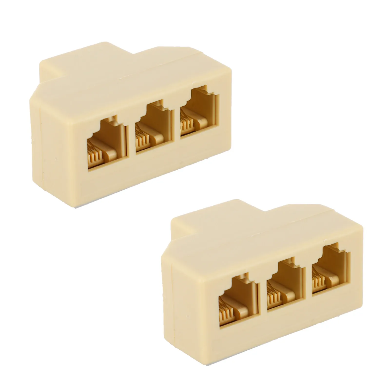 2Pcs Telephone Splitter Rj11 Socket Splitter Compact Landline Converter Phone Line Adapter Wall Separator Landline Converter