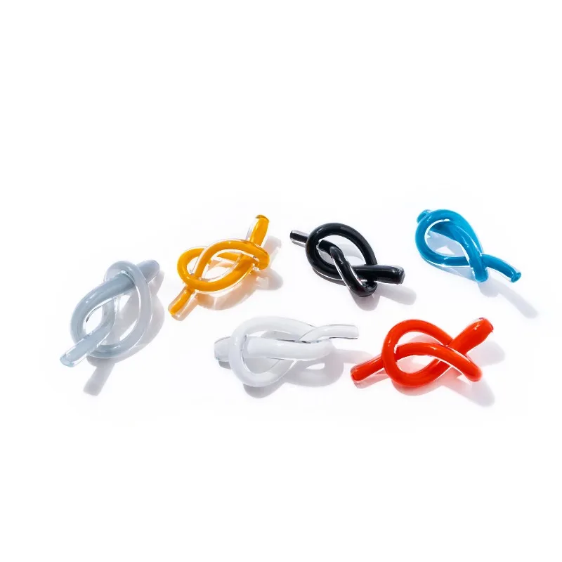 Creative Cutout Geometric Glass Sculpture Hollow Glass Twine Transparent Knot Decorative Figurines Home Decoration Accessories