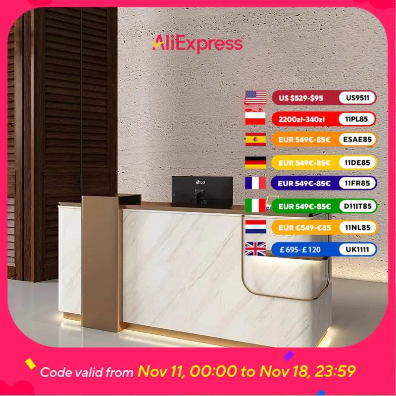 

Logo Beauty Reception Desks Hotels Aesthetics Business Modern Reception Desks Salon Office Empfangs Tresen Nordic Furniture