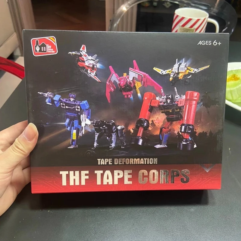 G1 변신 THF 액션 피규어 장난감, THF-01P6 THF01P6 소형 테이프 군단 6 테이프 세트, 아이템 수집 변형 로봇
